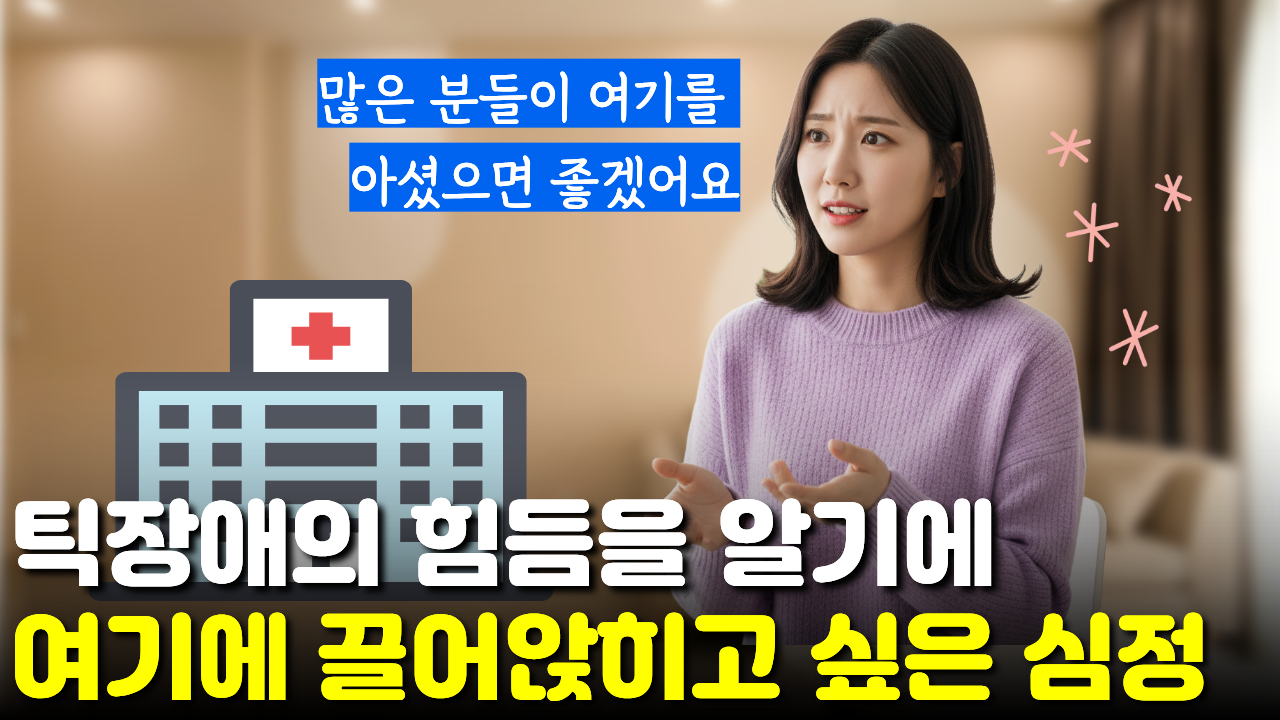 "진짜 제가 너무 안타까워서 그래요" 틱으로 스트레스받는 분들에게 꼭 전하고 싶은 한마디
