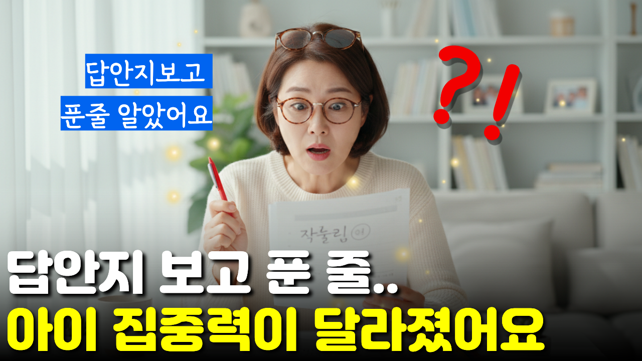 "답안지 보고 푼 줄 알았어요" 국어 약하던 아이가 문제집을 다 맞히기 시작한 놀라운 변화